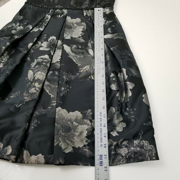 Carmen Marc Valvo Mesh Insert Brocade Cocktail Women's Dress Sz 4 NWT $680 D1 - Picture 8 of 8